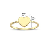 14k Gold | Engravable Heart Ring