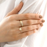 14k Gold | Engravable Heart Ring