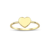 14k Gold | Engravable Heart Ring