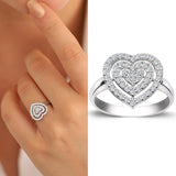 8k - 14k - 18k Gold | Multi Heart Diamond Ring