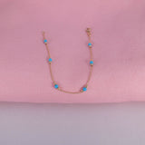 14k Gold | Turquoise Dainty Bracelet