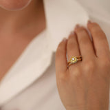 14k Gold | Aquamarine & Citrine Reversible Ring