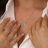 14k Gold | Glow in the Dark Dolphin Necklace