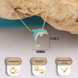 14k Gold | Glow in the Dark Dolphin Necklace