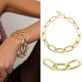 14k Gold | Graduated Paperclip Links Bracelet