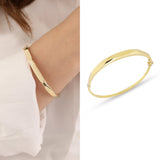 14k Gold | Faceted Cuff Bangle