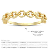 14k Gold | Circle Chain Ring