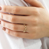 14k Gold | Circle Chain Ring