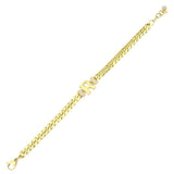 14k Gold | Personalized Cuban Chain Bracelet with Letter