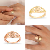 14k Gold | Engravable Vintage Name Ring