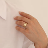 14k Gold | Engravable Vintage Name Ring