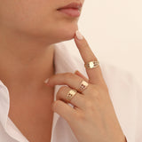 14k Gold | Engravable Vintage Initial Ring