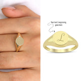 14k Gold | Chunky Initial Ring