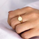 14k Gold | Chunky Initial Ring