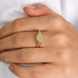 14k Gold | Chunky Initial Ring