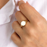 14k Gold | Chunky Initial Ring