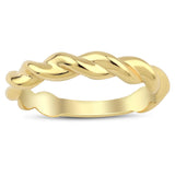 14k Gold | Twisted Rope Wavy Ring