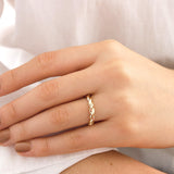 14k Gold | Twisted Rope Wavy Ring