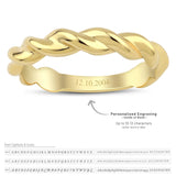 14k Gold | Twisted Rope Wavy Ring