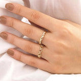 14k Gold | Twisted Rope Wavy Ring