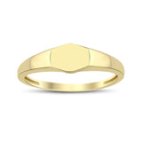 14k Gold | Hexagon Initial Ring