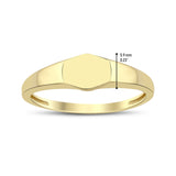 14k Gold | Hexagon Initial Ring