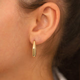 14k Gold | Hexagon Hoop Earrings