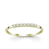 8k - 14k - 18k Gold | Semi Eternity Diamond Band Ring