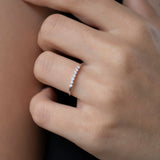 8k - 14k - 18k Gold | Semi Eternity Diamond Band Ring