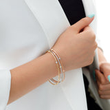 14k Gold | 3 Strand Foxtail Bracelet with Sailor Clasp