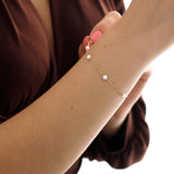 14k Gold | White Opal Beaded Bracelet