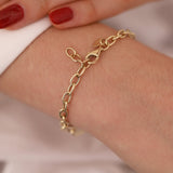 14k Gold | Oval Link & Paperclip Bracelet