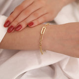 14k Gold | Oval Link & Paperclip Bracelet