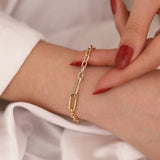 14k Gold | Oval Link & Paperclip Bracelet