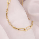 14k Gold | Oval Link & Paperclip Bracelet