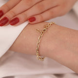 14k Gold | Oval Link & Paperclip Bracelet