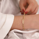 14k Gold | Oval Link & Paperclip Bracelet