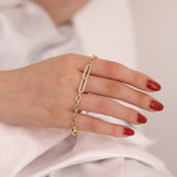 14k Gold | Oval Link & Paperclip Bracelet