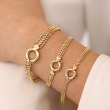 14k Gold | Vienna Chain Bracelet with Sailor Clasp