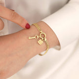 14k Gold | Vienna Chain Bracelet with Sailor Clasp