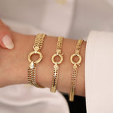 14k Gold | Vienna Chain Bracelet with Sailor Clasp