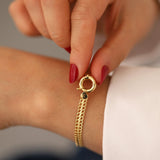 14k Gold | Vienna Chain Bracelet with Sailor Clasp