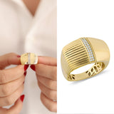 14k Gold | Thick Fore Finger Ring