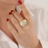 14k Gold | Thick Fore Finger Ring