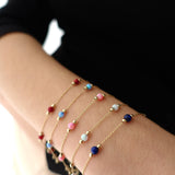 14k Gold | Coral - Opal - Lapis Bracelet