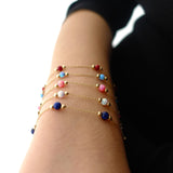 14k Gold | Coral - Opal - Lapis Bracelet