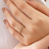 14k Gold | Curb Chain Stacking Band Ring