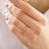 14k Gold | Curb Chain Stacking Band Ring