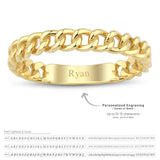 14k Gold | Curb Chain Stacking Band Ring