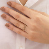 14k Gold | Curb Chain Stacking Band Ring